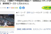 本日のエスコンフィールド、１万６０６人動員で新球場ワースト（誤植）