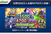 【速報】※ﾖｯｼｬｧ！※ 超豪華！！『世界5500万人&国内4700万人突破記念キャンペーン第1弾』発表きたああああああああ！！！！！【モンスト】