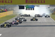 F1トスカーナGP：SC明けのリスタート時のアクシデントで12人のドライバーに警告