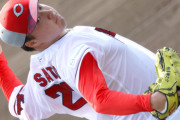 カープドラ2佐藤柳之介が主力9人相手に安打性1本！黒田アドバイザーの一言でスプリットに自信