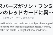 スパーズがソン・フンミンのレッドカードに異議申し立て(海外の反応)