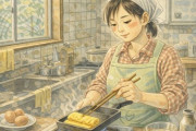 玉子焼きに入れる具　家ではほうれん草が入っていた