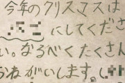 【画像】女の子がサンタに宛てたクリスマスプレゼントの希望がヤバいｗｗｗｗｗｗｗ