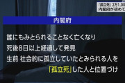 誰にも看取られることなく孤立死する人、1年間で2万1000人余