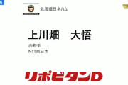 【速報】日ハム・ドラフト9位で上川畑大悟を指名