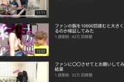 【画像】まんさんのおっパイを揉むだけで稼いでしまうYouTuberがこちらｗｗｗｗｗｗｗｗｗｗｗ