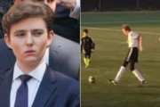 外国人「何これ?」トランプの息子がサッカーをする衝撃映像に海外のファンが騒然！【海外の反応】