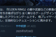 【朗報】エルデンリングナイトレイン、発売三日目ぐらいから神ゲーだと気づかれ始める。レビューも「賛否両論」から「やや好評」へ！！！