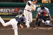 阪神ボーア連続試合安打８で止まるも勝利呼ぶ１打点
