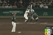 阪神１ー０ヤクルト　4回裏　糸原健斗　先制タイムリーヒット
