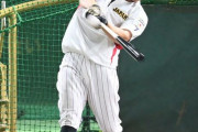 阪神　佐藤輝明が侍ジャパン練習初打ちで驚弾　右翼バルコニー席に突き刺す　３３スイング７本柵越え
