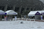 ◆悲報◆広島ビッグアーチ、広島市内は雨なのに積雪…