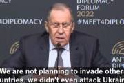 海外「妄想の中で生きるロシア。外相がロシアはウクライナを攻撃していないと発言」
