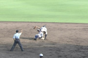 【gif】甲子園でとんでもない誤審もリクエスト成功wwww