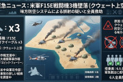 【速報】米中央軍司令部、認める「米軍F15Eストライクイーグル3機が撃墜」　クウェートの防空システムにより誤って撃墜された模様