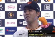 巨人松井颯（育成1位）←昨日のこいつを見た率直な感想