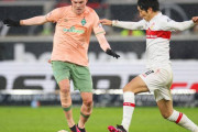 シュトゥットガルト、ブレーメンに2失点完封負けで5試合未勝利　ブンデスリーガ第19節
