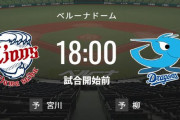 【試合実況】西武スタメン 先発:宮川（2023.6.8）
