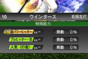 【プロスピA】ウインタースって特能が付くほど人気あったの？