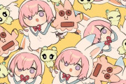 【FGO】フォウ着ぐるみマシュとコンちゃんイラスト！！　この柄いいなｗ