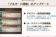 【グラブル】フルオートに使用アビ選択機能やオートクイック召喚が追加予定！かなりの神アプデだがこれができるなら回復アビやフィールドアビも使えるようにするべきではないか