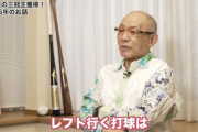 【驚愕】落合さん、現代のパワーつけてアッパースイングで飛ばす打法に苦言「ホームラン打つには…」