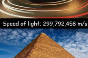 光の速さ: 秒速299,792,458メートル、ギザのピラミッドの座標: 北緯29.9792458度