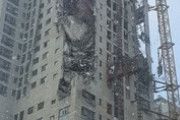 【韓国】高層マンションの外壁が崩壊…画像あり