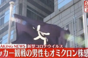 オミクロン株感染者と濃厚接触してサッカー観戦した男性､オミクロン株に感染