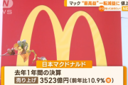【緊急】 マクドナルド、遂に減益へ