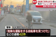 自転車“ひょっこり運転”男逮捕　3年前に実刑判決も