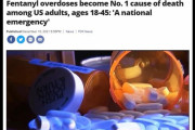 米国の若者と中年の死因の第1位は薬物、2位は自殺、3位は新型コロナ、米国で薬物中毒死が過去最高を記録(海外の反応)