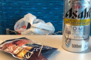 【画像】ワイ出張民、新幹線で缶ビールを飲み始める