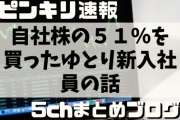 【悲報】ゆとり新入社員、自社株の51％を買ってしまうｗ