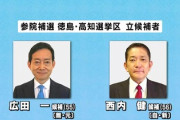 【衆参補欠選挙】野党系元職広田氏が一騎打ち制す　参院徳島・高知補選、自民敗れる