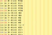 2023年度　プロ野球オープン戦　試合日程発表（阪神）