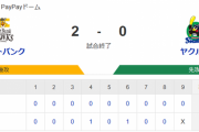 【試合結果】ヤクルト0-2ソフトバンク　小澤3回無失点も打線沈黙で完封負け