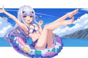 【FGO】水着のメリュジーヌイラスト！！　浮き輪に乗ったメリュジーヌかわよ！