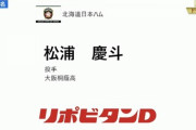 日ハムがドラフト7位で大阪桐蔭高・松浦慶斗、ドラフト8位で京都産業大・北山亘基を指名！