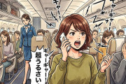 マレーシアにて中国人の女性が電話で大声。それでトラブルとなり飛行機内で騒動