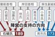 【自民党】麻生・高市・河野・コバホーク・茂木。失脚か