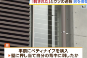【速報】ナイフで自分を刺して通報「仕事を休みたかった」