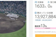 【続報】夏の甲子園さん、クラウドファンディングを試みるも達成率13％で終了