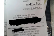 マスクをしたレストランの店員に、客が「笑顔を学びなさい」という書き置き　しかも相場の半額以下のチップ　アメリカ