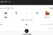 【悲報】韓国1-1オマーン