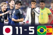 外国人「日本は世界を驚かせている」日本代表 11-5 ブラジル＋ドイツ＋スペイン..日本の衝撃的な成績に海外ファンが絶賛！【海外の反応】