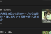 【悲報】日本、闇バイトの次は「銅線ケーブル泥棒」が大流行