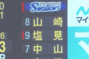 ヤクルト塩見、打席に入るのが遅れる痛恨のミスｗｗｗｗｗ
