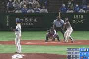 阪神　ワイルドピッチでロハスがヘッドスライディングで生還、同点に追いつく