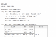 CoCo壱番屋さん、卵の値上がりが激しいので卵を使ったメニューを値上げ